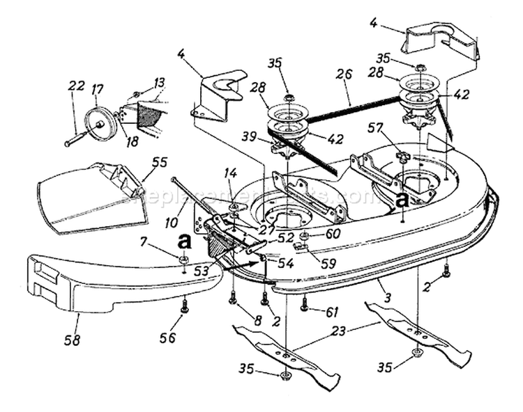 Page A Diagram and Parts List for 13BX614G401 1998 Yard Man Lawn Tractor